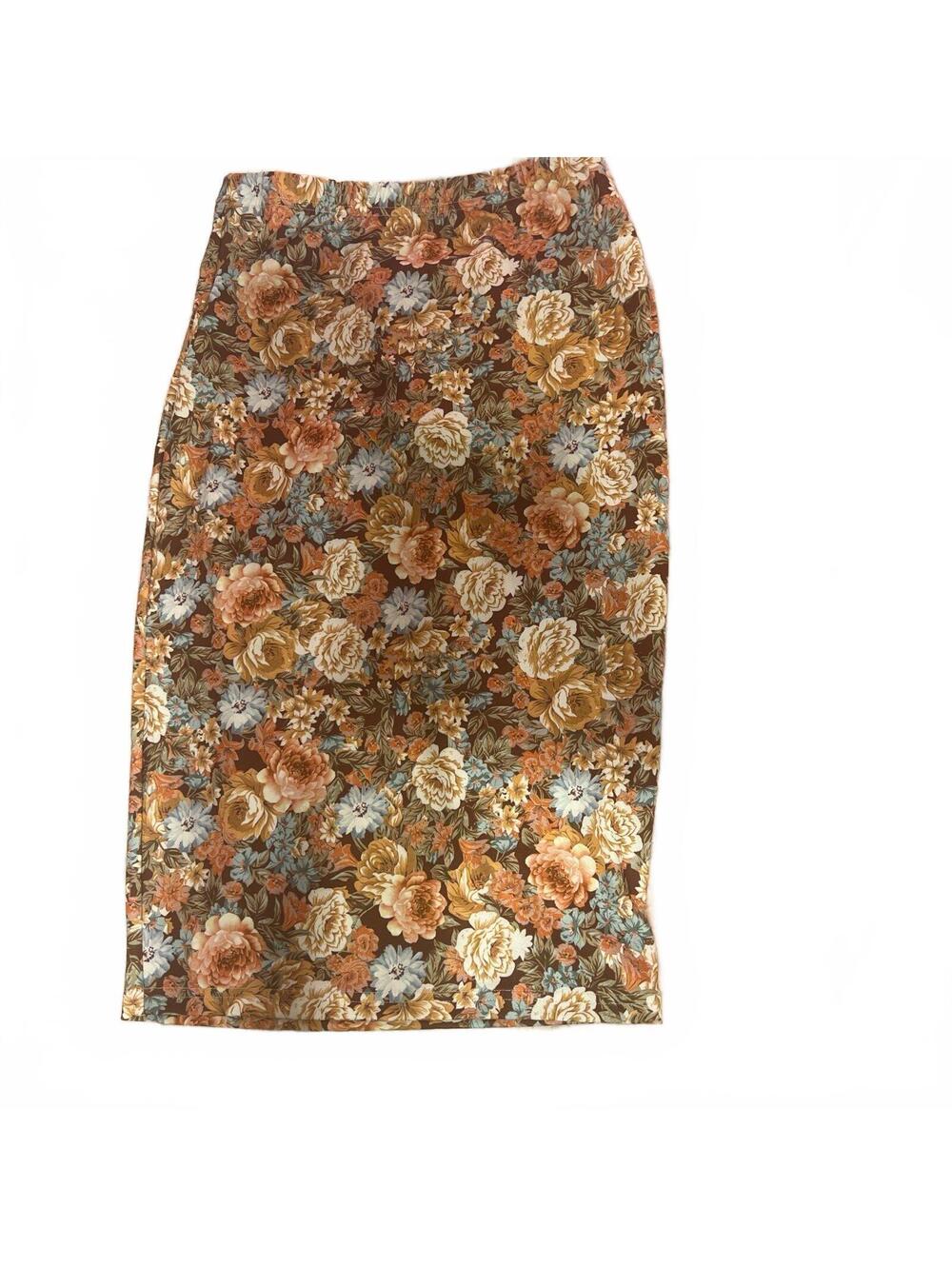 Pastel and Vintage Flowers Long Skirt — Romantic Style